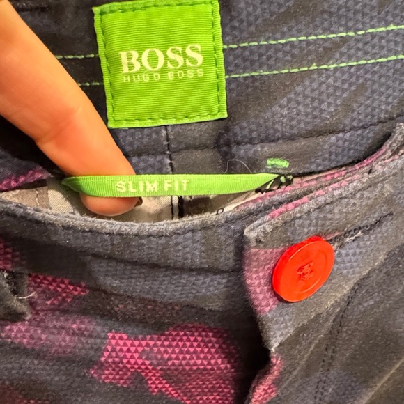 Boss Men's Chinos in Dark Blue with Red Accents - Picture 3 of 5